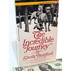 The Incredible Journey by Sheila Burnford (1989 Reprint Mass Market Paperback)